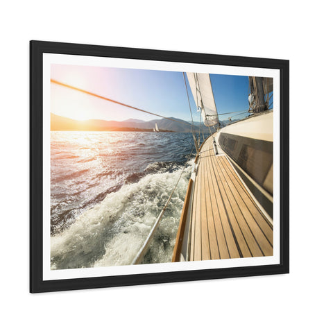 Sailing - Framed Poster - Nautical Wall Art for Beach Lovers & Boaters