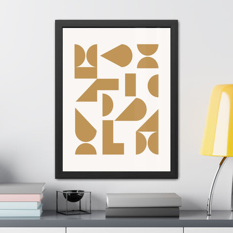 Crown 4 - Modern Geometric Framed Poster - Minimalist Art for Home Decor