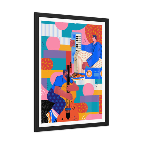 Musicana 1 - Vibrant Musical Framed Posters - Colorful Wall Art for Music Lovers