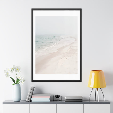 Silent Beach - Serene Coastal Framed Poster | Beach Wall Art Decor for Home & Office