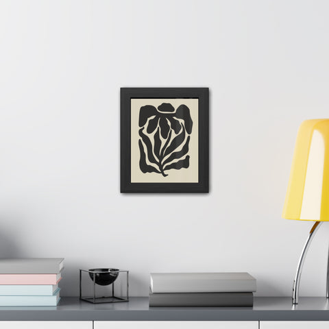 Boho Floral 3 - Abstract Leaf Framed Poster | Modern Wall Art Decor for Nature Lovers
