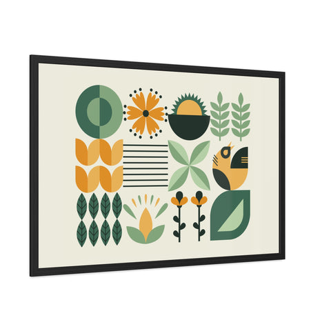 Farmhouse 1 - Botanical Framed Poster Art - Modern Home Decor for Nature Lovers