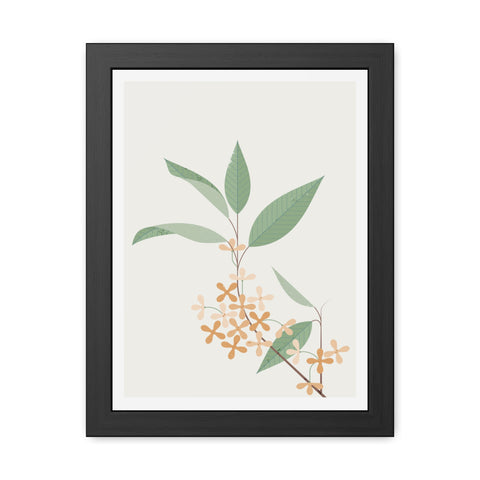 Botanical Gradual 2 - Framed Poster - Elegant Floral Wall Art
