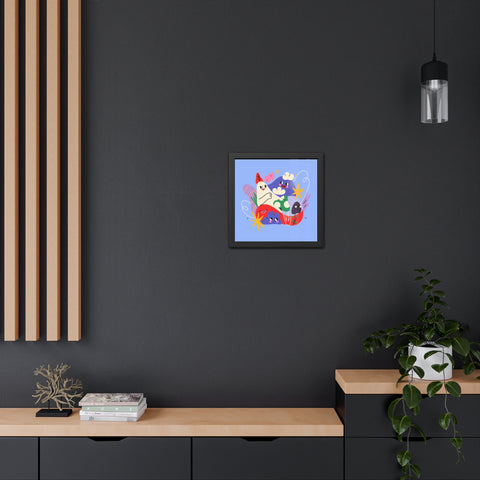 Fun Land 2 - Colorful Whimsical Framed Poster - Fun Wall Art for Playful Spaces