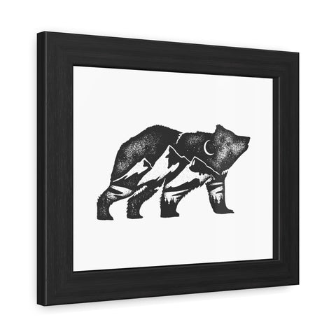 Mountain Bear - Framed Poster – Nature-Inspired Wall Art for Outdoor Enthusiasts