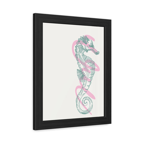 Marine Life 4 - Elegant Seahorse Framed Poster - Coastal Home Decor