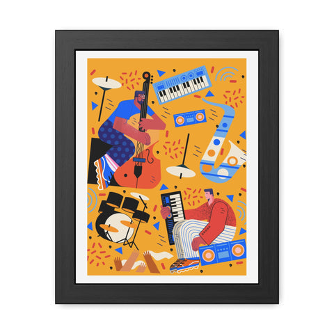 Musicana 4 - Vibrant Music-Themed Framed Posters - Perfect for Home Decor & Gift