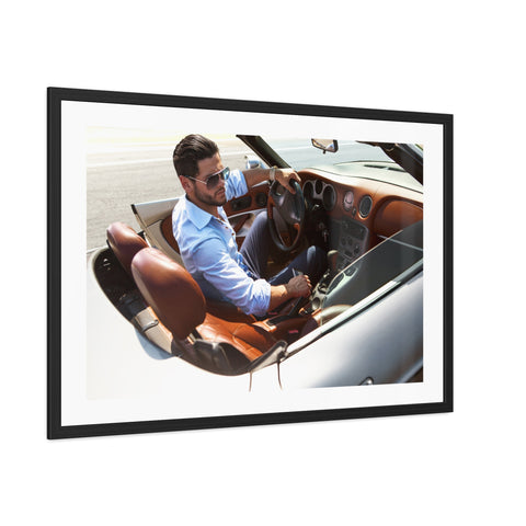 Hop in - Luxury Car Enthusiast Framed Poster - Stylish Wall Art for Home or Office