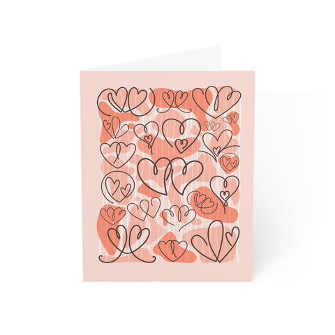 Valentine’s Hearts – Love / Valentine Greeting Card - Illustrated, Funny, Snarky, Modern