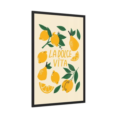 La Dolce Vita Lemon Framed Poster – Bright and Cheerful Wall Art for Home Decor