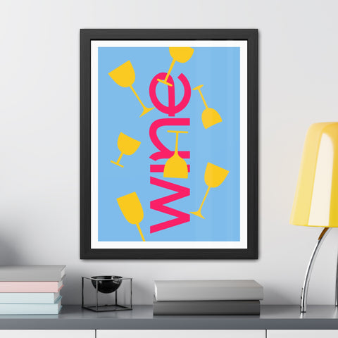 Sonoma 3 - Wine Themed Framed Poster - Fun Wall Art for Home Bar & Celebration Decor