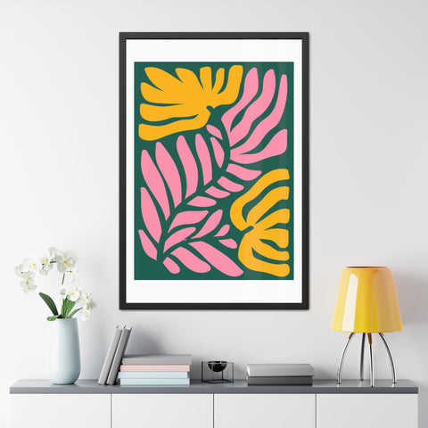 Natural Formation 8 - Tropical Floral Framed Poster - Modern Wall Art for Home Decor