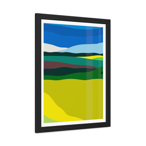 Scapes 4 - Abstract Landscape Framed Poster - Vibrant Nature Art for Home Decor