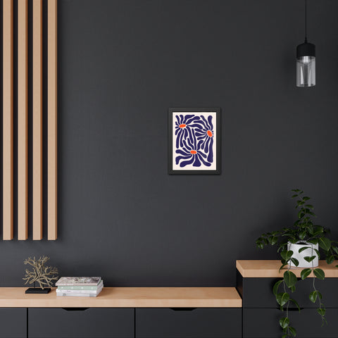 Florish 3 - Modern Floral Framed Poster - Vibrant Home Decor