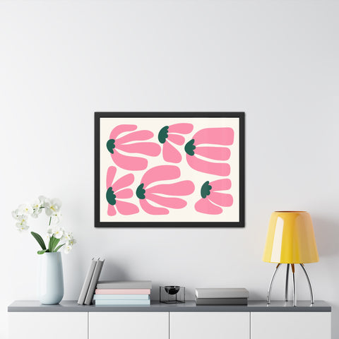 Mer 2 - Floral Framed Poster - Modern Art for Home Décor