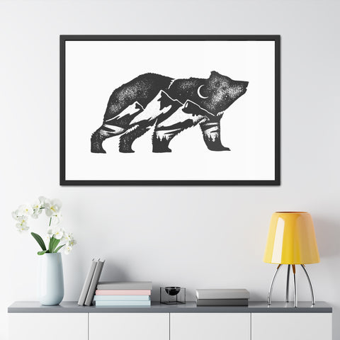 Mountain Bear - Framed Poster – Nature-Inspired Wall Art for Outdoor Enthusiasts
