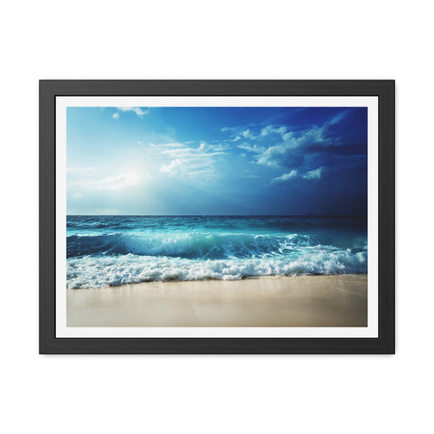 Coastal Lightshift - Framed Poster - Ocean View Wall Art for Beach Lovers