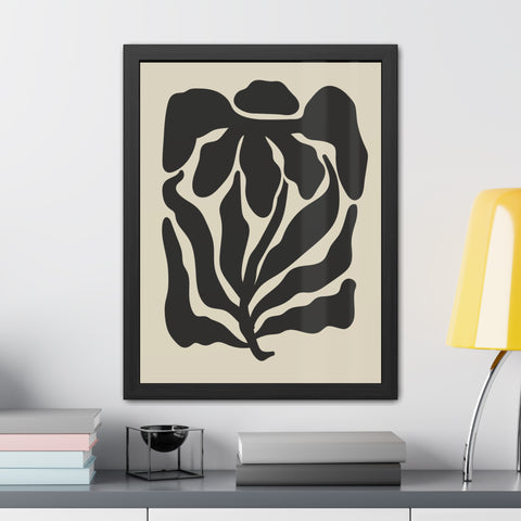 Boho Floral 3 - Abstract Leaf Framed Poster | Modern Wall Art Decor for Nature Lovers