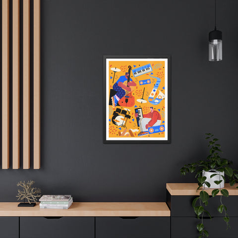 Musicana 4 - Vibrant Music-Themed Framed Posters - Perfect for Home Decor & Gift