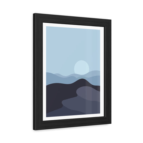 Desert Sun 4 - Serene Landscape Framed Poster – Aesthetic Wall Art for Modern Homes