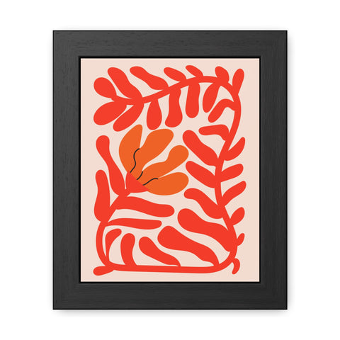 Marinda 9 - Vibrant Floral Framed Poster | Modern Home Decor | Abstract Art for Living Room