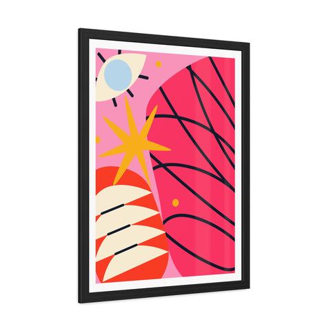 Kurian 2 - Vibrant Abstract Framed Poster - Modern Wall Art Decor
