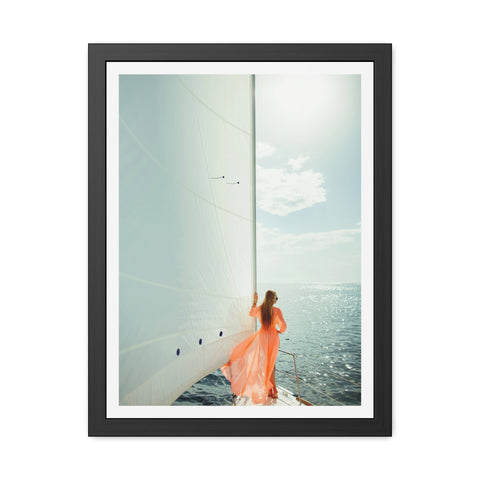 On the boat 1 - Sailing Dream Framed Poster - Nautical Wall Art for Ocean Lovers