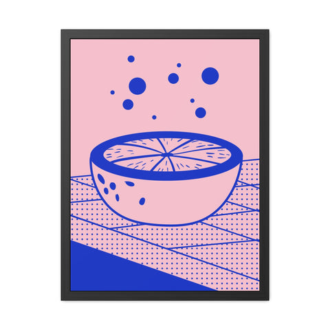 When life gives you lemons 7 - Modern Framed Poster - Vibrant Fruit Bowl Artwork for Home Decor