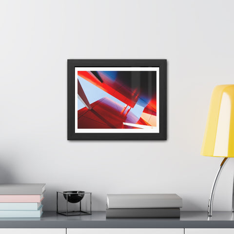 Red Architecture - Modern Framed Art Posters - Abstract Red Architecture Wall Decor