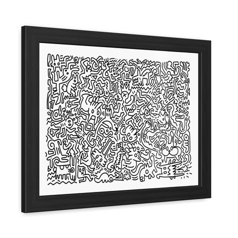 Chaos Theory - Abstract Line Art Framed Poster - Modern Wall Décor for Art Lovers
