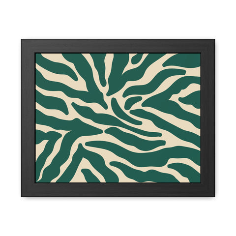 Mer 3 - Abstract Zebra Print Framed Poster - Modern Wall Art for Home Décor