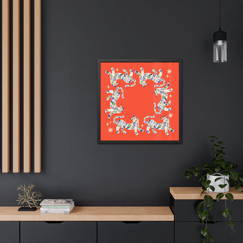 Circus Act 3 - Colorful Animal Framed Poster | Playful Wall Art for Animal Lovers