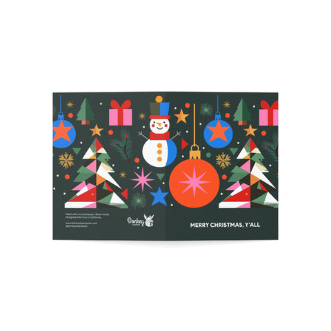 "Merry Christmas, Y'all" Holiday Greeting Card — Christmas / Holiday Greeting Card - Illustrated, Modern