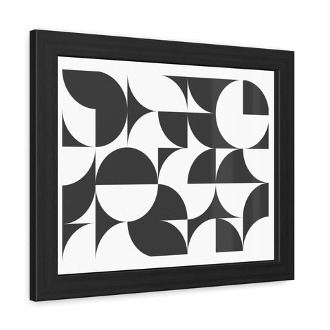Horizon Grid 3 - Modern Geometric Framed Poster for Stylish Home Decor