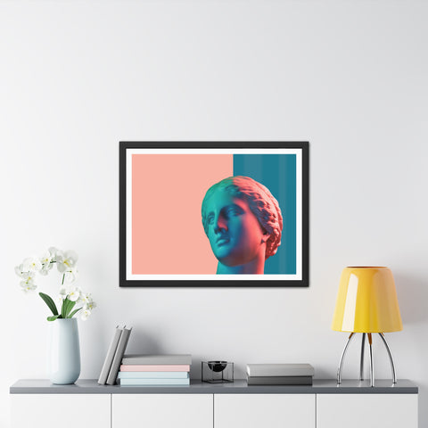 Look - Modern Art Framed Posters - Abstract Head Sculpture Decor for Home & Office