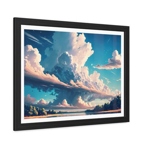 Cloudscape - Serene Landscape Framed Poster - Ideal for Home Decor & Gifting