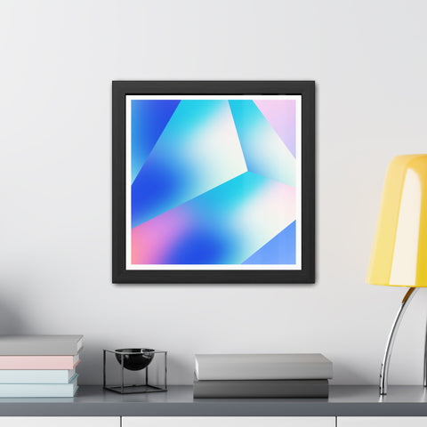 Prisma 1 - Abstract Blue Framed Posters - Modern Art Decor for Home & Office