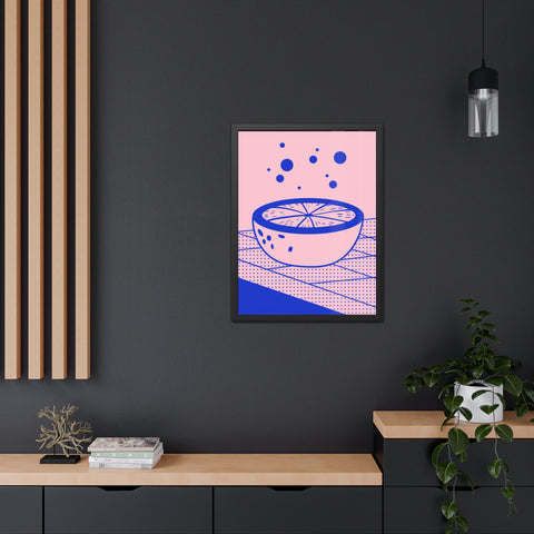 When life gives you lemons 7 - Modern Framed Poster - Vibrant Fruit Bowl Artwork for Home Decor