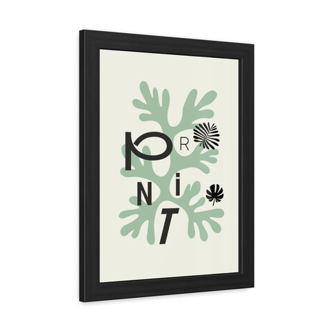 Just a Print - Modern Botanical Framed Poster – Stylish Home Decor with ‘PRINT’ Design