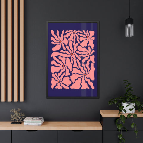 Florish 2 - Floral Abstract Framed Poster – Modern Wall Art for Home Décor