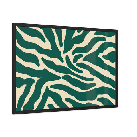 Mer 3 - Abstract Zebra Print Framed Poster - Modern Wall Art for Home Décor