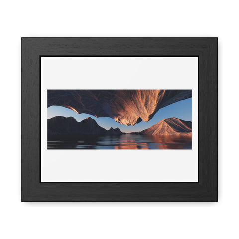 Rock Formation 3 - Stunning Landscape Framed Poster | Abstract Mountain Reflection Wall Art
