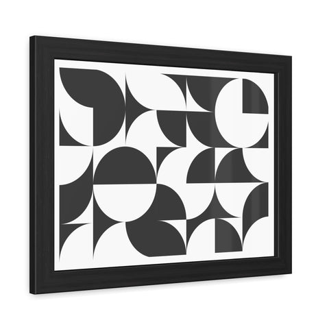 Horizon Grid 3 - Modern Geometric Framed Poster for Stylish Home Decor