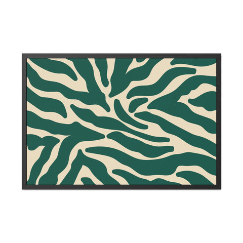 Mer 3 - Abstract Zebra Print Framed Poster - Modern Wall Art for Home Décor