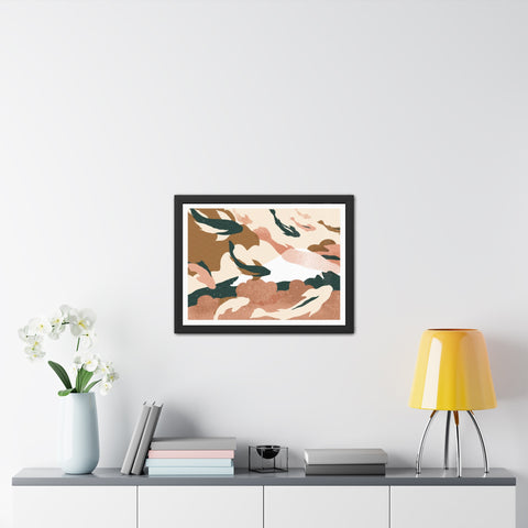 Koi Wind 1 - Abstract Fish Framed Poster - Nature-Inspired Wall Art for Home Decor