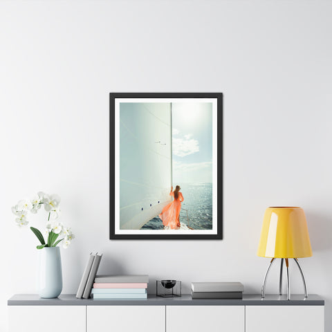 On the boat 1 - Sailing Dream Framed Poster - Nautical Wall Art for Ocean Lovers