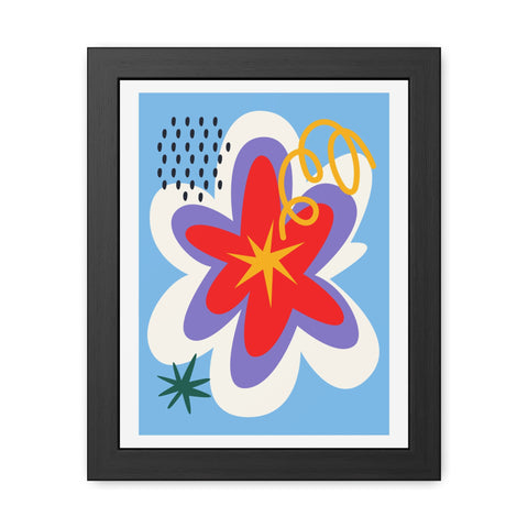 Natural Formation 9 - Vibrant Abstract Flower Framed Poster – Modern Wall Art for Home Decor