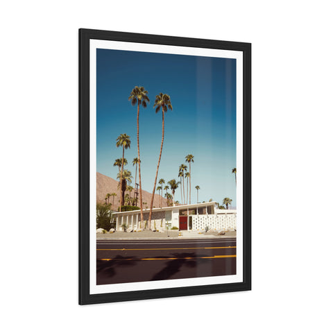 Palm Springs 2 - Vintage Palm Tree Framed Poster - Mid-Century Modern Wall Art