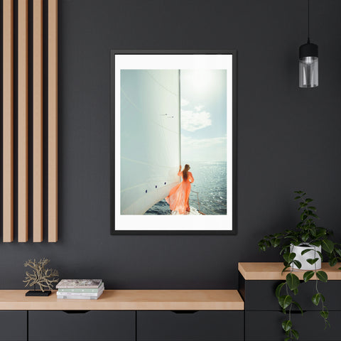 On the boat 1 - Sailing Dream Framed Poster - Nautical Wall Art for Ocean Lovers