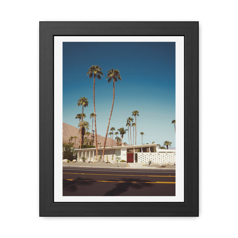 Palm Springs 2 - Vintage Palm Tree Framed Poster - Mid-Century Modern Wall Art